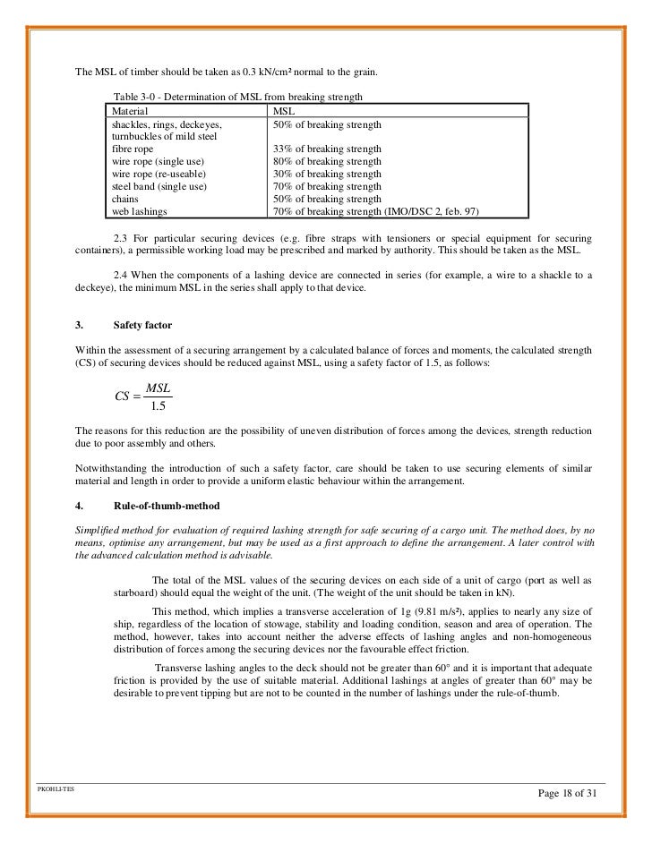 Cargo Securing Manual