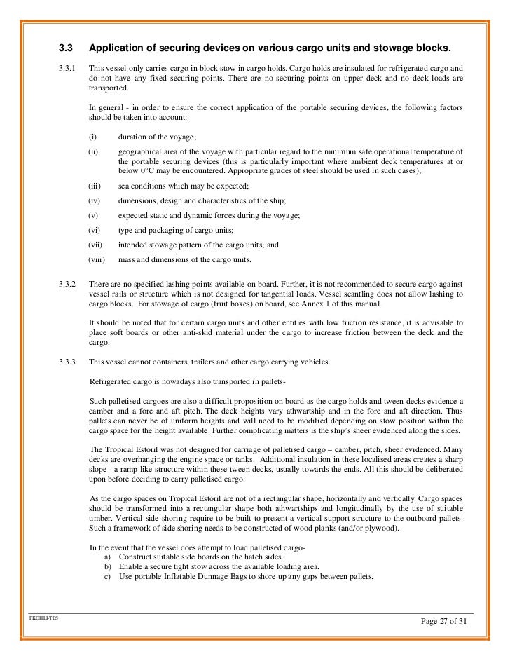 Cargo Securing Manual