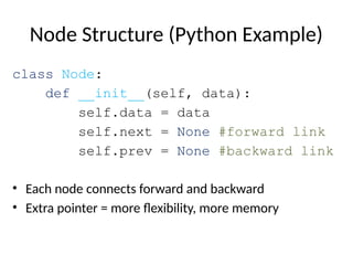 Doubly Linked Lists Presentation for Data Structures course | PPTX