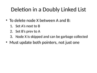Doubly Linked Lists Presentation for Data Structures course | PPTX