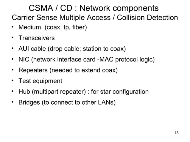 Csma | PPT | Computer Networking | Computing