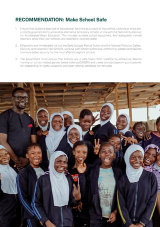 RECOMMENDATION: Make School Safe
 