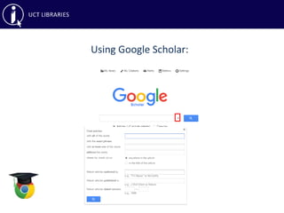 Using Google Scholar:
 