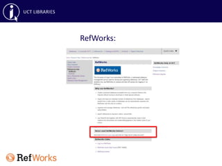RefWorks:
 