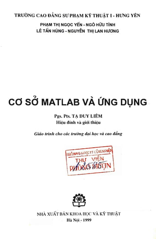 cơ sở Matlab và ứng dụng, Tạ Duy Liêm.pdf