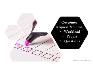 Customer
Request Volume
• Workload
• People
• Questions
 