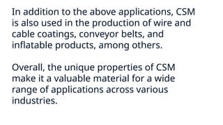 CSM,FKM,TIOKOL RUBBERS polymer PPT .pptx