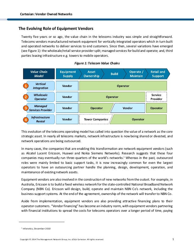 Vendor Owned Networks Is network ownership the next step for network…