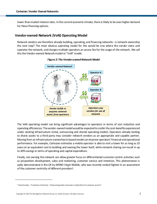 Vendor Owned Networks Is network ownership the next step for network…