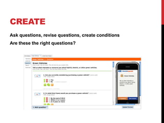 Create<br />Ask questions, revise questions, create conditions<br />Are these the right questions?<br />