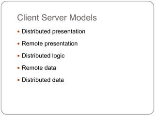 Client Server models in JAVA | PPTX
