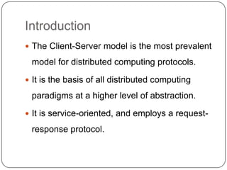 Client Server models in JAVA | PPTX