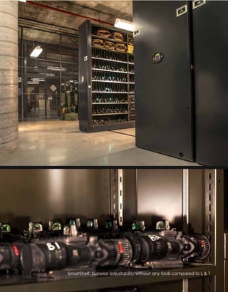 SmartShelf: Superior adjustability without any tools compared to L & T
 