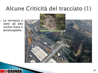  La vicinanza a
zone ad alto
rischio frane è
preoccupante.
28
 