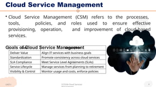 CSM UNIT-1 PPT.pptx cloud service management | PPTX