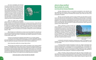 224 225
Einstein recreaba una sociedad ideal partiendo de una postura humanista, y desde allí hacía
grandes cuestionamientos al sistema que dominaba, y aún domina, las relaciones en el mun-
do. Definía con las siguientes palabras su postulado:“Estoy convencido de que hay solamente
un camino para eliminar estos graves males, el establecimiento de una economía socialista,
acompañada por un sistema educativo orientado hacia metas sociales. En una economía así,
los medios de producción son poseídos por la sociedad y utilizados de una forma planificada”
(Einstein, 1949).
Albert Einstein era un adelantado, en su época supo mirar al Siglo XXI, y vislumbró que
“una economía planificada, que ajuste la producción a las necesidades de la comunidad, distri-
buiría el trabajo a realizar entre todos los capacitados para trabajar y garantizaría un sustento
a cada hombre, mujer, y niño”.
La postura social del Einstein pedagogo podría definirse en sus propias palabras:
“La educación del individuo, además de promover sus propias capacidades naturales,
procuraría desarrollar en él un sentido de la responsabilidad para sus compañeros-hombres en
lugar de la glorificación del poder y del éxito que se da en nuestra sociedad actual”.
Sobre el desarrollo científico de su tiempo, llegó a afirmar:
“Nuestra época ha producido muchos espíritus innovadores cuyos inventos podrían
beneficiar considerablemente nuestras vidas. Gracias a la fuerza de las máquinas podemos cru-
zar los mares y también podemos utilizar la fuerza de las máquinas para liberar a la humanidad
del trabajo muscular que produce fatiga. Hemos aprendido a volar y gracias a las ondas elec-
tromagnéticas podemos difundir informaciones y noticias por todo el mundo. Pero, en cambio,
como no se ha organizado en absoluto la producción y distribución de las mercancías, el indivi-
duo tiene que seguir viviendo con el miedo de verse excluido del proceso económico”.
¡Como para pensar y actuar, buscando una solución!
¡Avivatuchispacientífica!
Oportunidadesdeestudio
eneláreadelasCienciasNaturales
Al haber reflexionado sobre los conocimientos presentados en esta colección sería
muy satisfactorio, para quienes creamos sus páginas, que pudieras tener una visión integral
sobre cómo debe ser la interacción naturaleza-seres humanos, para el bien de la vida y de la
humanidad en el planeta.
Más aún, nos gustaría poder convertir la chispa científica que pudo haberse encendi-
do en ti con cada tema, con cada actividad, con cada dibujo, con cada mensaje, en una llamara-
da de amor que sirva al país, a la patria grande y a la humanidad para alcanzar sus más nobles
propósitos.Y por retruque que traiga plenitud y felicidad, para ti misma, para ti mismo y para tu
familia. En el país existen diversas posibilidades para estudiar carreras universitarias en el área
de las Ciencias Naturales. Ahora que estás en tu último año de educación media, seguramente
quisieras conocer algunas de ellas.
Sobre el particular, es bueno recordar que
desde el año 2003, con la “Misión Sucre”, se ha veni-
do desarrollando un proceso de transformación en
la educación universitaria; se crearon los Programas
Nacionales de Formación (PNF), modalidad educativa
acreditada por diversas instituciones universitarias,
que enfatiza la vinculación con las comunidades. En-
tre esta modalidad y los esquemas tradicionales de
formación, hoy se ofrece una diversidad de oportu-
nidades, instituciones, enfoques y carreras para estu-
diar, ¡sólo es cuestión de que te informes! Liceo Bolivariano Rafael Benito Perdomo, sector
La Matera, municipio San Rafael de Carvajal,
estado Trujillo.
La educación universitaria venezolana comprende dos niveles: el de pregrado y el de
posgrado. Estos niveles se cursan en instituciones de educación universitaria (IEU), las cuales
son muy variadas.
Las IEU que ofrecen estudios de pregrado en el país son: colegios universitarios (CU);
institutos universitarios (IU); institutos universitarios de tecnología (IUT); universidades poli-
técnicas territoriales (UPT) y universidades (U). Las universidades pueden ser nacionales o na-
cionales experimentales. Entre las IEU, hay unas de gestión privada (en las que se paga por
estudiar) y otras públicas, es decir, las financiadas por el Estado venezolano para garantizar el
derecho al estudio de toda la población, sin distinción ¡incluyendo la edad!
Según su duración y plan de estudio, hay dos tipos de carreras: las llamadas cortas,
que duran 3 años y cuyo título profesional ofrecido es el de Técnica o Técnico Superior Univer-
sitario (TSU) y las llamadas carreras largas (de 5 a 7 años) que confieren el título de Licenciada,
Licenciado o sus equivalentes (Profesora, Profesor, Médica, Médico, Ingeniera, Ingeniero, entre
Uno de los postulados más hermosos
de Einstein sostiene que “el hombre que triunfa
es aquel que recibe mucho más de sus semejan-
tes… incluso, más que lo correspondiente al ser-
vicio prestado”. Apostaba, además, a la idea de
que era pertinente aprender a discernir las moti-
vaciones de los seres humanos, sus sufrimientos
e ilusiones, para así conseguir una relación ade-
cuada con su prójimo y con la comunidad. Estos
elementos, que él consideraba espirituales, se-
rían transmitidos a las próximas generaciones a
través del contacto personal con la maestra o el
maestro que tenía la responsabilidad de educar.
Desde una mirada crítica, asumiendo
que la crítica es no conformarse con lo evidente,
 