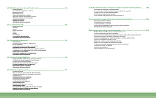 20. Aldehídos y cetonas: descubriendo aromas .................................................................. 86
- Aceites esenciales
- Generalidades de aldehídos y cetonas
- Nomenclatura IUPAC
- Propiedades físicas
- Obtención de aldehídos y cetonas
- Reacciones químicas de aldehídos y cetonas
- Aldehídos y cetonas en nuestras vidas
- Keratina: Lo alisa pero…
- ¡Destilando aromas!
- Actividades de Autoevaluación
21. La química de la vida ..................................................................................................... 102
- Grupos funcionales
- Alcoholes
- Aminas
- Ácidos carboxílicos
- Ésteres
- Amidas
- Biomoléculas
- Los recuerdos de graduación
- Actividades de Autoevaluación
22. El enigmático magnetismo ........................................................................................... 122
- El magnetismo
- ¡Se unieron la electricidad y el magnetismo!
- Campo magnético
- Fuerza ejercida sobre una carga en movimiento
- Actividades de resolución de problemas
- Movimiento de una carga en un campo magnético uniforme
- El magnetismo y sus aplicaciones en el mundo contemporáneo
- Explorando el magnetismo
- Una línea de tiempo sobre el magnetismo
- Actividades de Autoevaluación
23. Fuentes de Campo Magnético ...................................................................................... 146
- Campo magnético creado por un conductor rectilíneo
- Circulación del campo magnético : Ley de Ampère
- Acciones entre corrientes paralelas
- La definición de la unidad de corriente Ampere
- El campo magnético sobre la superficie
- Observando campos magnéticos
- Actividades de Autoevaluación
24. Inducción electromagnética ........................................................................................ 164
- Un poco de historia
- Algo más sobre las aportaciones de Michael Faraday
- La inducción magnética: ley de Faraday y ley de Lenz
- Autoinductancia
- Autoinductancia de un solenoide
- Generación de corriente alterna
- Transformadores eléctricos
- Los circuitos de corriente alterna
- ¿Dónde brillará más?
- La corriente eléctrica para el vivir bien
- Sintonizando la radio
- Laboratorio Electromagnético de Faraday simulado
- Genera, transforma y usa la corriente alterna
- Actividades de Autoevaluación
25. El descubrimiento de las oscilaciones rápidas: las ondas electromagnéticas ........... 190
-Los campos que se inducen y se autosustentan
- No necesita de un medio material para viajar: onda electromagnética
- ¡Eureka! La luz es una onda electromagnética
- La confirmación experimental esperada
- De las ondas de radio“hertzianas”a los rayos gamma (γ)
26.La controversia onda partícula y el nacimiento de la cuántica ................................... 204
- Naturaleza ondulatoria de la luz
- La luz además es una partícula
- La materia además es una onda
- Historia sin fin: problemas que generan nuevas ideas y problemas
- Actividades de Autoevaluación
Algo más para saber sobre ciencia y tecnología ............................................................... 218
- El Albert Einstein científico: Teoría de la relatividad especial
- El Albert Einstein pacifista, sabio y humanista
- ¡Aviva tu chispa científica! Oportunidades de estudio en el área de las Ciencias Naturales
- Venezuela un territorio de ciencia, tecnología e innovación
- Ciencia y tecnología para un modelo de sociedad… con más sentido común
- Ética en la investigación científica y social
- Milagros de la ciencia y la tecnología para dar vida
- Marie Curie: una científica con principios humanistas
- La Gaia y los humanos, ¿qué pasa cuando se pierde el equilibrio?
- ¡La Tierra nos cuenta sus secretos!
- Los fósiles son una lotería
- Ciencia indígena y la ciencia del futuro
 