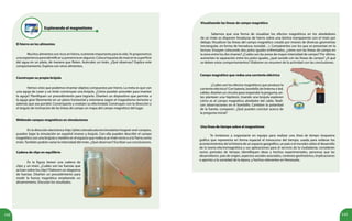 142 143
Explorando el magnetismo
El hierro en los alimentos
Muchos alimentos son ricos en hierro, nutriente importante para la vida.Te proponemos
unaexperienciaparaidentificarsupresenciaenalgunos.Colocahojuelasdemaízenlasuperficie
del agua en un plato, de manera que floten. Acércales un imán. ¿Qué observas? Explica este
comportamiento. Explora con otros alimentos.
Construyan su propia brújula
Hemos visto que podemos imantar objetos compuestos por hierro. La meta es que con
una aguja de coser y un imán construyan una brújula. ¿Cómo pueden proceder para imantar
la aguja? Planifiquen un procedimiento para lograrlo. Diseñen un dispositivo que permita a
la aguja girar libremente en un plano horizontal y orientarse según el magnetismo terrestre y
además que sea portátil. Constrúyanlo y evalúen su efectividad. Construyan con la dirección y
el ángulo de inclinación de las líneas de campo un mapa del campo magnético del lugar.
Midiendo campos magnéticos en simulaciones
En la dirección electrónica http://phet.colorado.edu/en/simulation/magnet-and-compass,
pueden bajar la simulación en español imanes y brújula. Con ella pueden describir el campo
magnético con una brújula o medirlo en el espacio que rodea a un imán recto o a laTierra como
imán.También podrán variar la intensidad del imán. ¿Qué observan? Escriban sus conclusiones.
Cadena de clips en equilibrio
En la figura tienen una cadena de
clips y un imán. ¿Cuáles son las fuerzas que
actúan sobre los clips? Elaboren un diagrama
de fuerzas. Diseñen un procedimiento para
medir la fuerza magnética empleando un
dinamómetro. Discutan los resultados.
Visualizando las líneas de campo magnético
Sabemos que una forma de visualizar los efectos magnéticos en los alrededores
de un imán es disponer limaduras de hierro sobre una lámina transparente con el imán por
debajo. Visualicen las líneas del campo magnético creado por imanes de diversas geometrías
(rectangular, en forma de herradura, toroidal…). Compárenlos con los que se presentan en la
lectura. Ensayen colocando dos polos iguales enfrentados, ¿cómo son las líneas de campo en
la zona entre los dos imanes? ¿Cuáles son las zonas de mayor intensidad de campo? Por último,
aumenten la separación entre los polos iguales, ¿qué sucede con las líneas de campo? ¿A qué
se deben estos comportamientos? Elaboren un resumen de la actividad con las conclusiones.
Campo magnético que rodea una corriente eléctrica
Una línea de tiempo sobre el magnetismo
Te invitamos a organizarte en equipo para realizar una línea de tiempo (esquema
gráfico que representa en forma espacial el transcurso del tiempo, usada para ordenar los
acontecimientos de la historia de un espacio geográfico, un país o el mundo) sobre el desarrollo
de la teoría electromagnética y sus aplicaciones para el servicio de la ciudadanía; consideren
varios períodos de tiempo. Identifiquen ideas y hechos experimentales, personas que las
desarrollaron, país de origen, aspectos sociales asociados, contexto geohistórico, implicaciones
o aportes a la sociedad de la época, y hechos relevantes en Venezuela.
¿Cuáles son los efectos magnéticos que produce la
corriente eléctrica? Con batería, bombillo de linterna o led,
cables, diseñen un circuito para responder la pregunta, an-
tes planteen una hipótesis. Usando una brújula exploren
cómo es el campo magnético alrededor del cable. Reali-
cen observaciones en el bombillo. Cambien la polaridad
de la fuente, comparen. ¿Qué pueden concluir acerca de
la pregunta inicial?
 