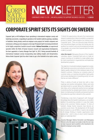 Corporate Spirit Newsletter 1/2013