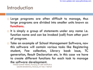 Computer science notes of functions chapter | PDF | Programming ...