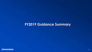 32
FY2019 Guidance Summary
 