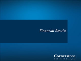 Financial Results
 