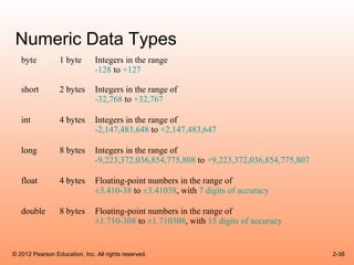 Cso gaddis java_chapter2 | PPT