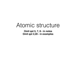 Qst Number Example Csonn t2 atomic structure | PDF