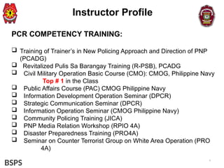 Comprehensive Overview of Community and Service-Oriented Policing (CSOP ...
