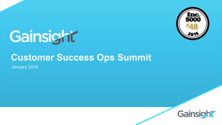 Customer Success Ops Summit
January 2016
 