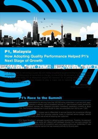 Case Study - P1 : How Adopting Quality Performance Helped P1’s Next Stage of Growth