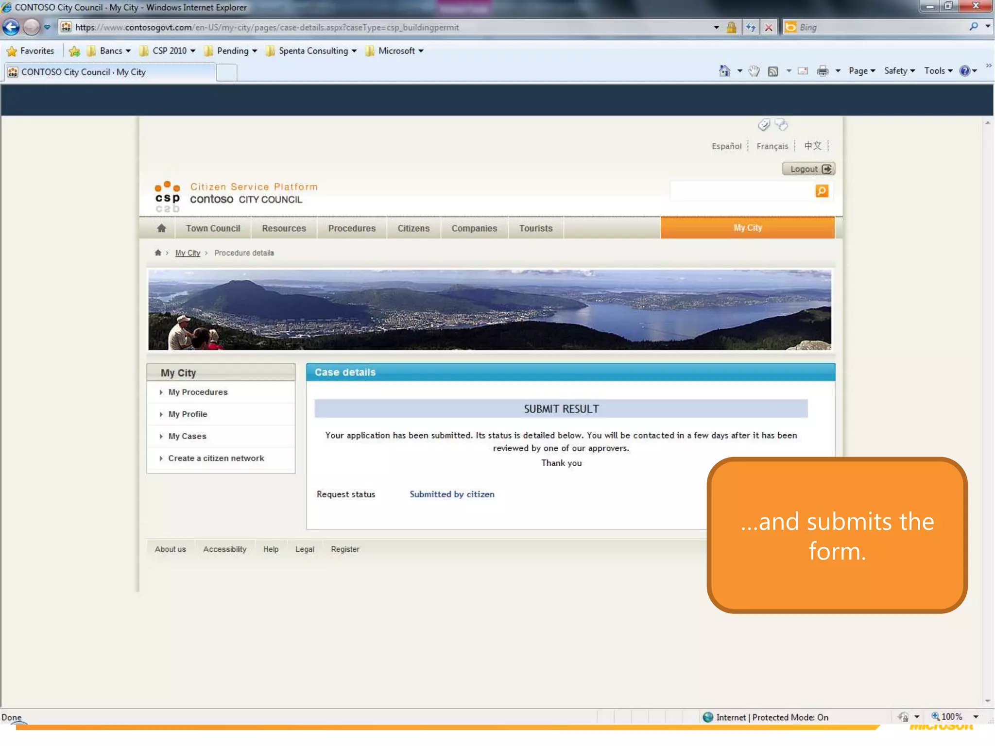 …and submits the form.