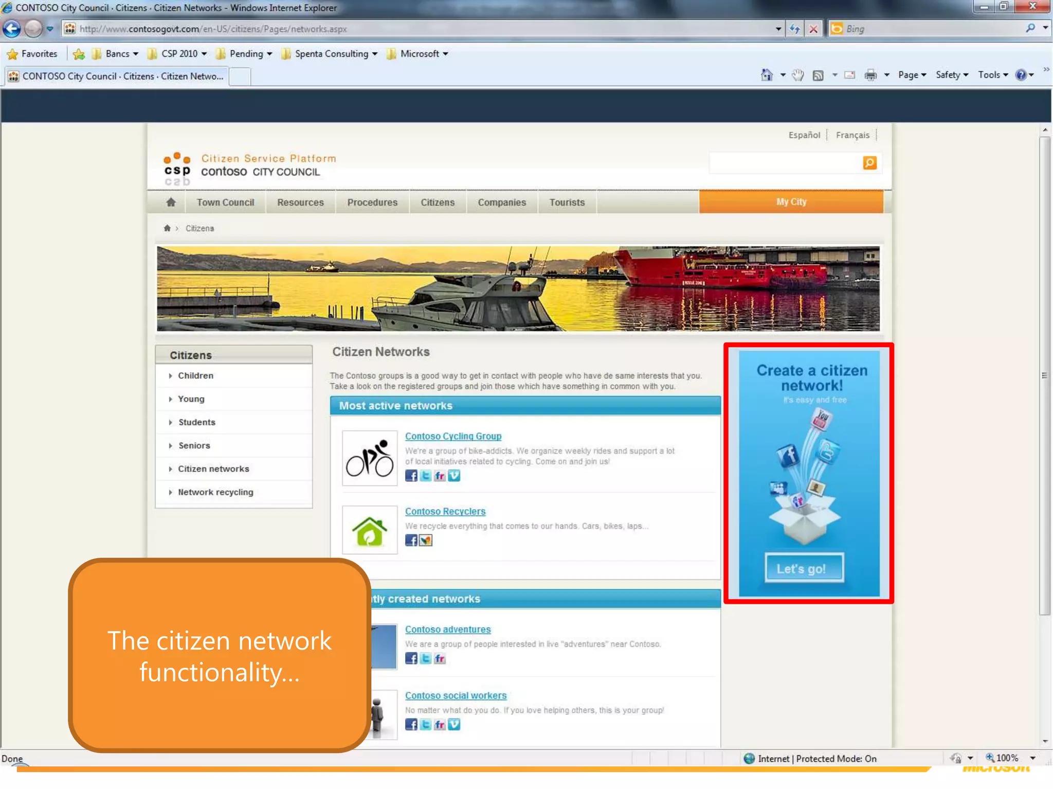 The citizen network functionality…