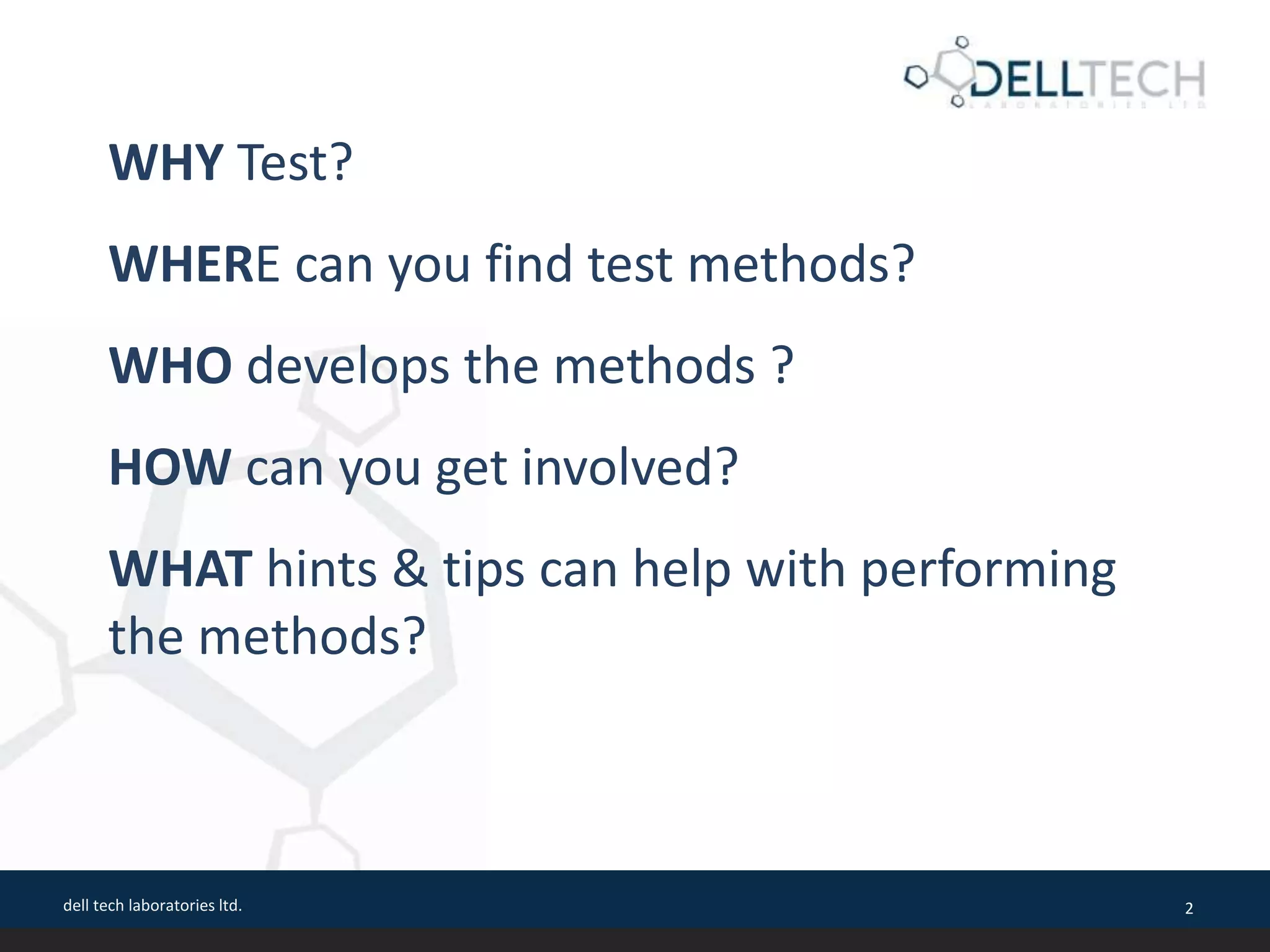 Clean Certification Test Test Methods for Cleaning Product Validation and Certification with ...