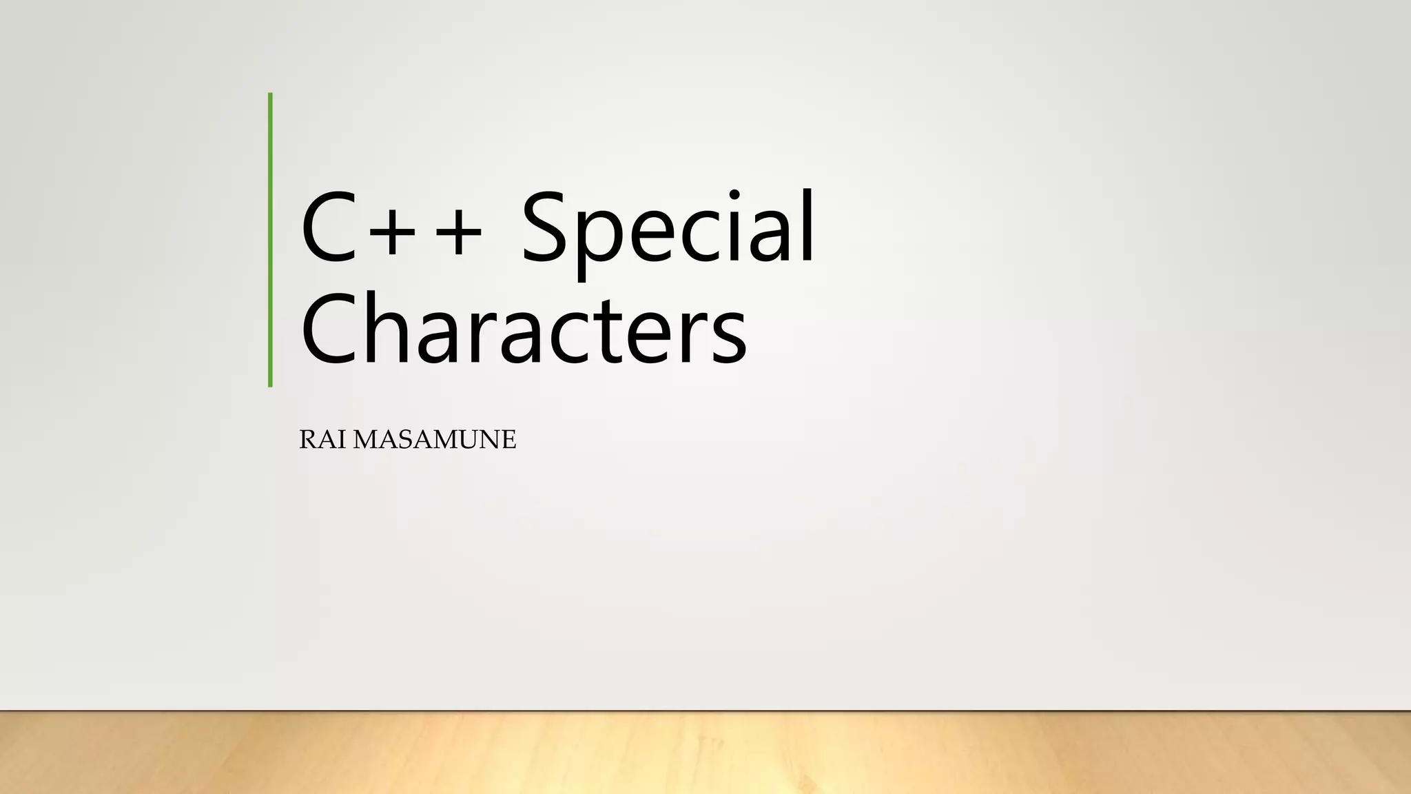 C++ Special Characters.pptx