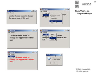 MenuTest.cs   Program Output 