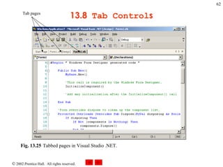 13.8  Tab Control s Fig. 13.25 Tabbed pages in Visual Studio .NET.   Tab pages 