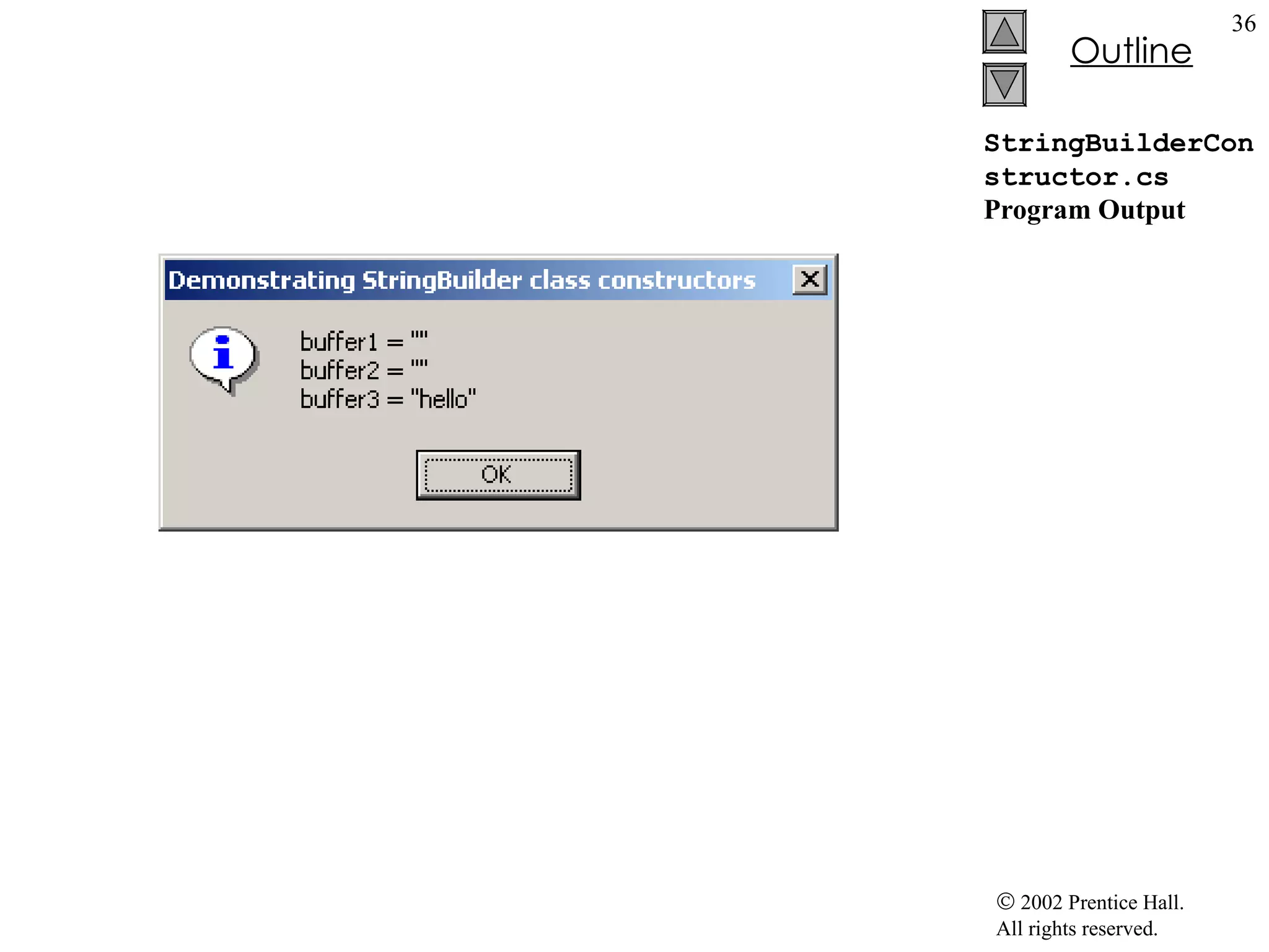 StringBuilderConstructor.cs Program Output 