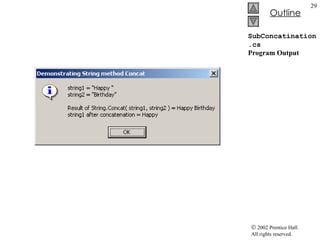 SubConcatination.cs Program Output 