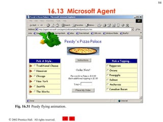 16.13  Microsoft Agent Fig. 16.31 Peedy flying animation.   