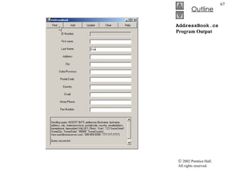 AddressBook.cs Program Output 