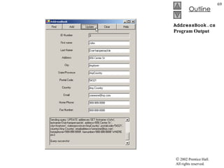 AddressBook.cs Program Output 