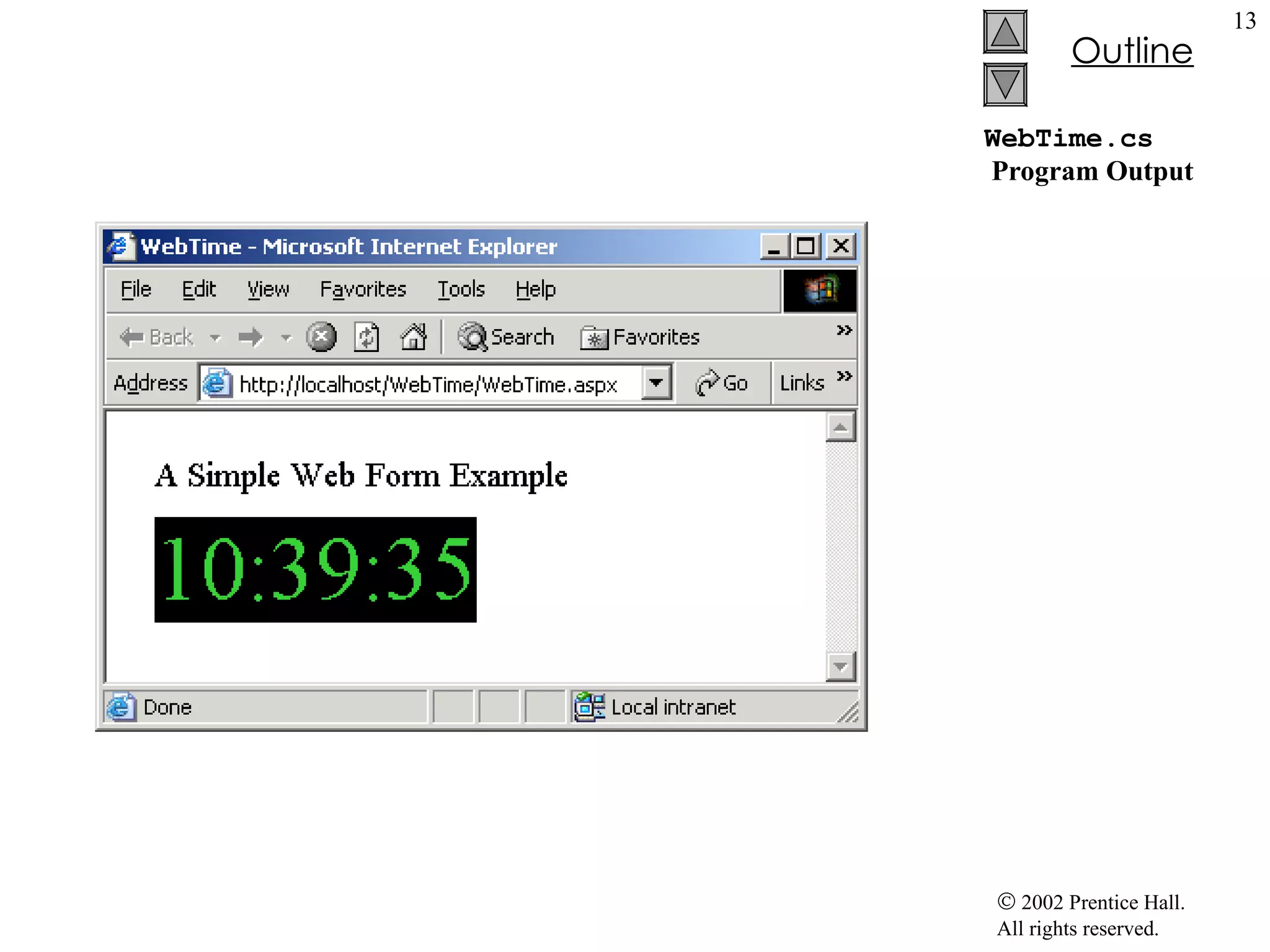 WebTime.cs  Program Output 