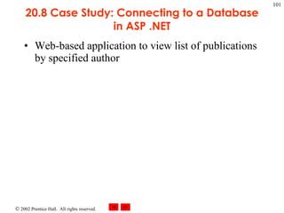 20.8 Case Study: Connecting to a Database in ASP .NET Web-based application to view list of publications by specified author 