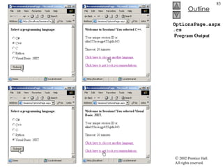 OptionsPage.aspx.cs  Program Output 