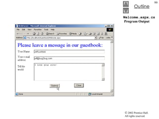 Welcome.aspx.cs  Program Output 