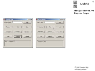 ArrayListTest.cs  Program Output 