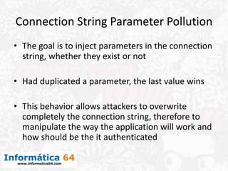 Connection String Parameter Pollution Attacks