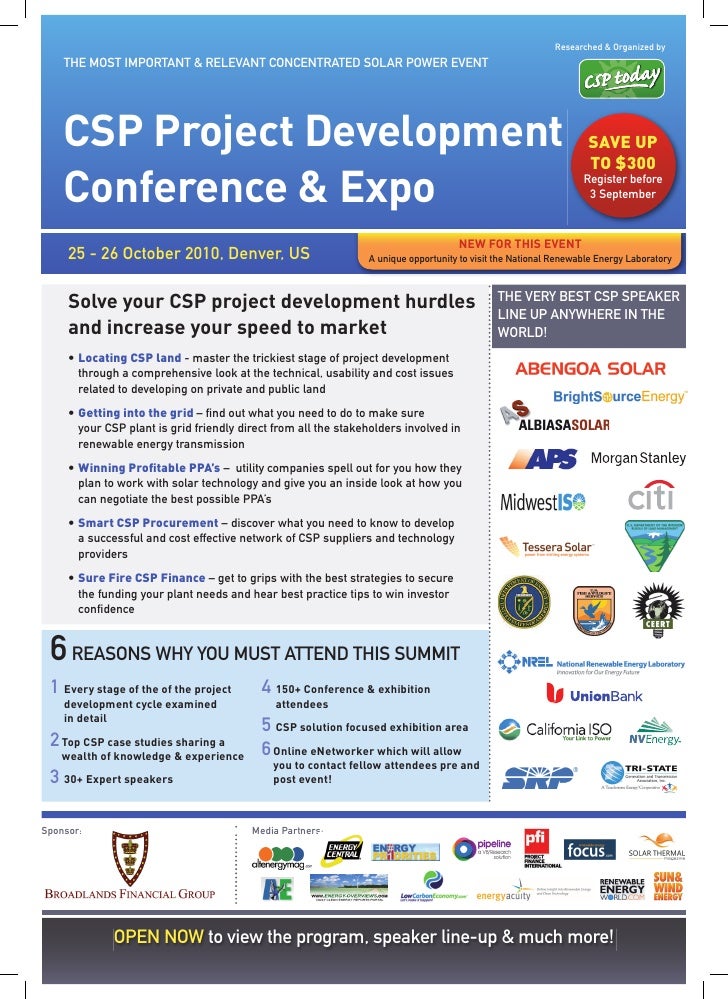 CSP Project Development Conference and Expo