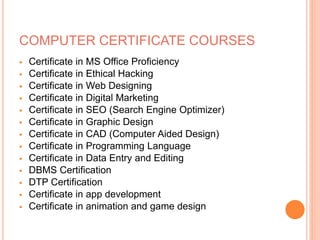 ppt on career options after 12 in IT sector | PPTX